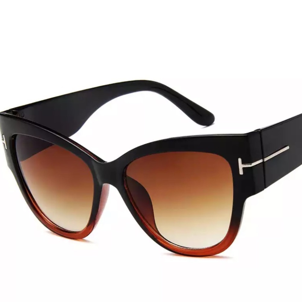 Brown Gradient Cat Eye Sunglasses